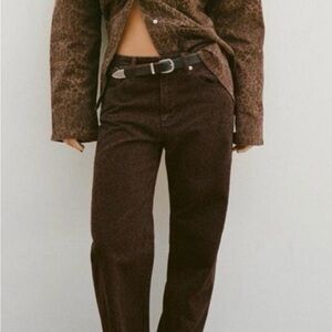 Zara Brown Wide Leg Pants